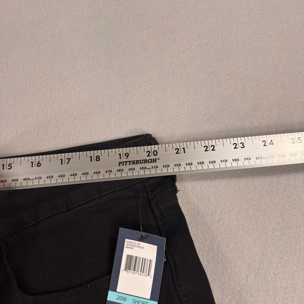 Bandolino Mandie Straight Leg Jeans Saturated Black 20WS Short Flawless Stretch - Picture 11 of 12